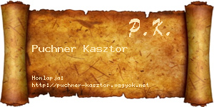Puchner Kasztor névjegykártya